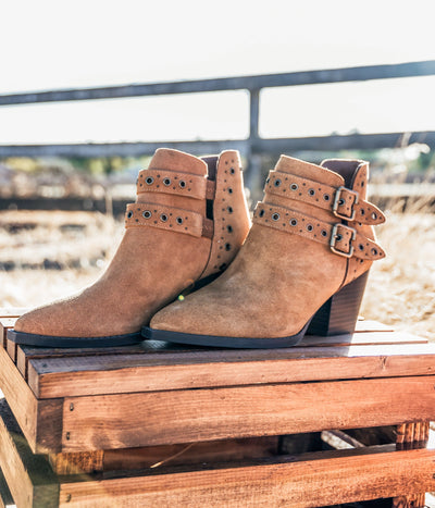 Explore More Collection - Elsa Leather Ankle Boot in Tan