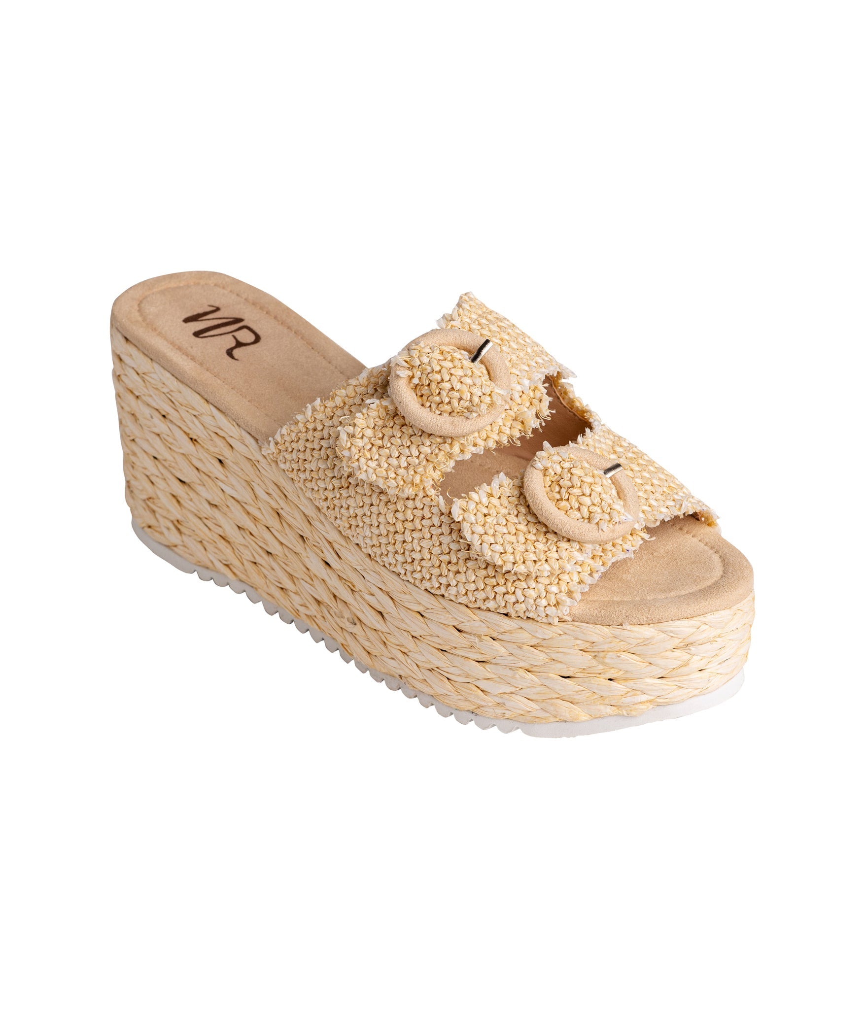 Explore More Collection - Eriwen Buckle Wedge in Cream