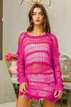 Explore More Collection - BiBi Long Sleeve Knit Cover Up