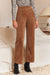 Explore More Collection - Decorative Button Straight Leg Pants