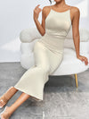 Explore More Collection - Round Neck Wrap Midi Cami Dress