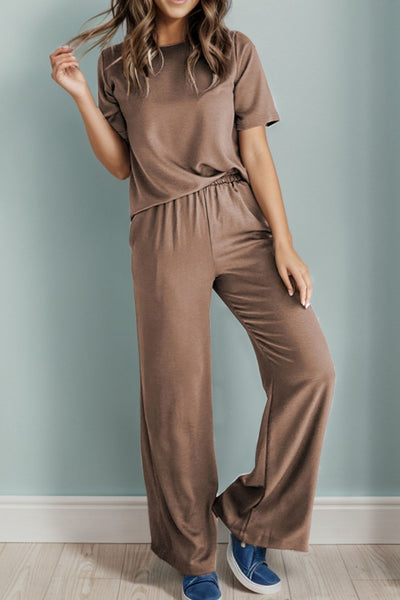 Explore More Collection - Round Neck Top and Pants Set