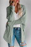 Explore More Collection - Double Take Pocketed Open Front Long Sleeve Cardigan