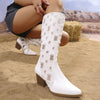 Explore More Collection - Point Toe Block Heel Boots