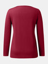 Explore More Collection - Full Size Scoop Neck Long Sleeve T-Shirt