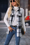 Explore More Collection - Plaid Button Up Vest Coat