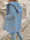 Explore More Collection - Devine Striped Long Sleeve Hooded Outerwear