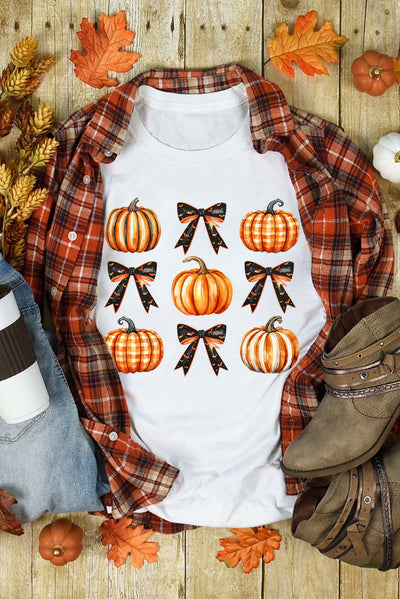 Explore More Collection - Pumpkin Round Neck Short Sleeve T-Shirt