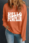 Explore More Collection - Letter Graphic Round Neck Long Sleeve Sweatshirt