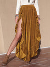 Explore More Collection - Slit Ruffled Wide Leg Pants