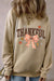 Explore More Collection - THANKFUL Bow Round Neck Long Sleeve Sweatshirt