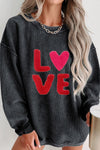 Explore More Collection - Valentine’s Day LOVE Round Neck Long Sleeve Sweatshirt