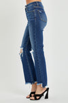 Explore More Collection - RISEN High Rise Distressed Crop Flare Jeans