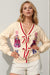 Explore More Collection - Double Take Full Size Nutcracker Sequin Bow Decor Cardigan