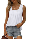 Explore More Collection - Ruched Square Neck Tank