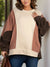 Explore More Collection - Plus Size Color Block Long Sleeve Hoodie