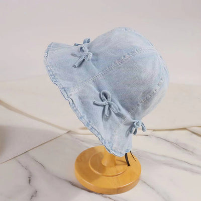 Explore More Collection - Bow Trim Denim Hat