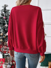 Explore More Collection - Perfee Bow Round Neck Long Sleeve Sweatshirt