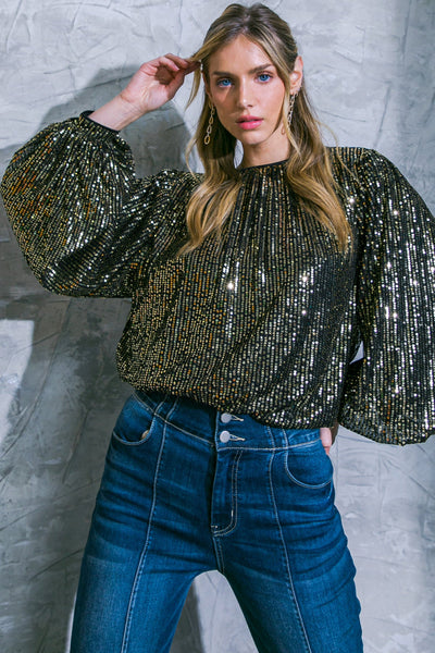 Explore More Collection - HOPE YOU REMEMBER SEQUIN TOP