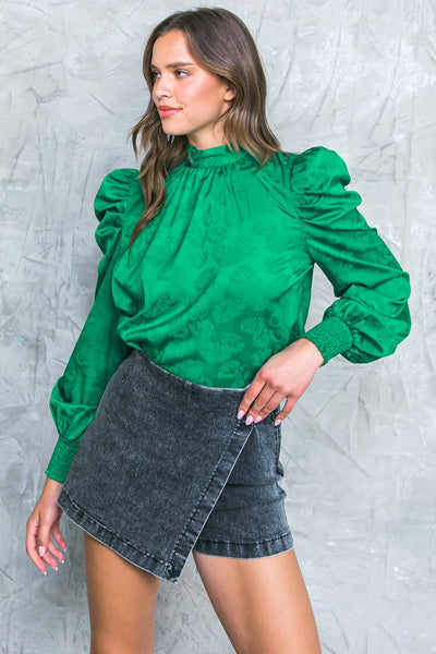 Explore More Collection - STOLEN GLANCES SATIN TOP