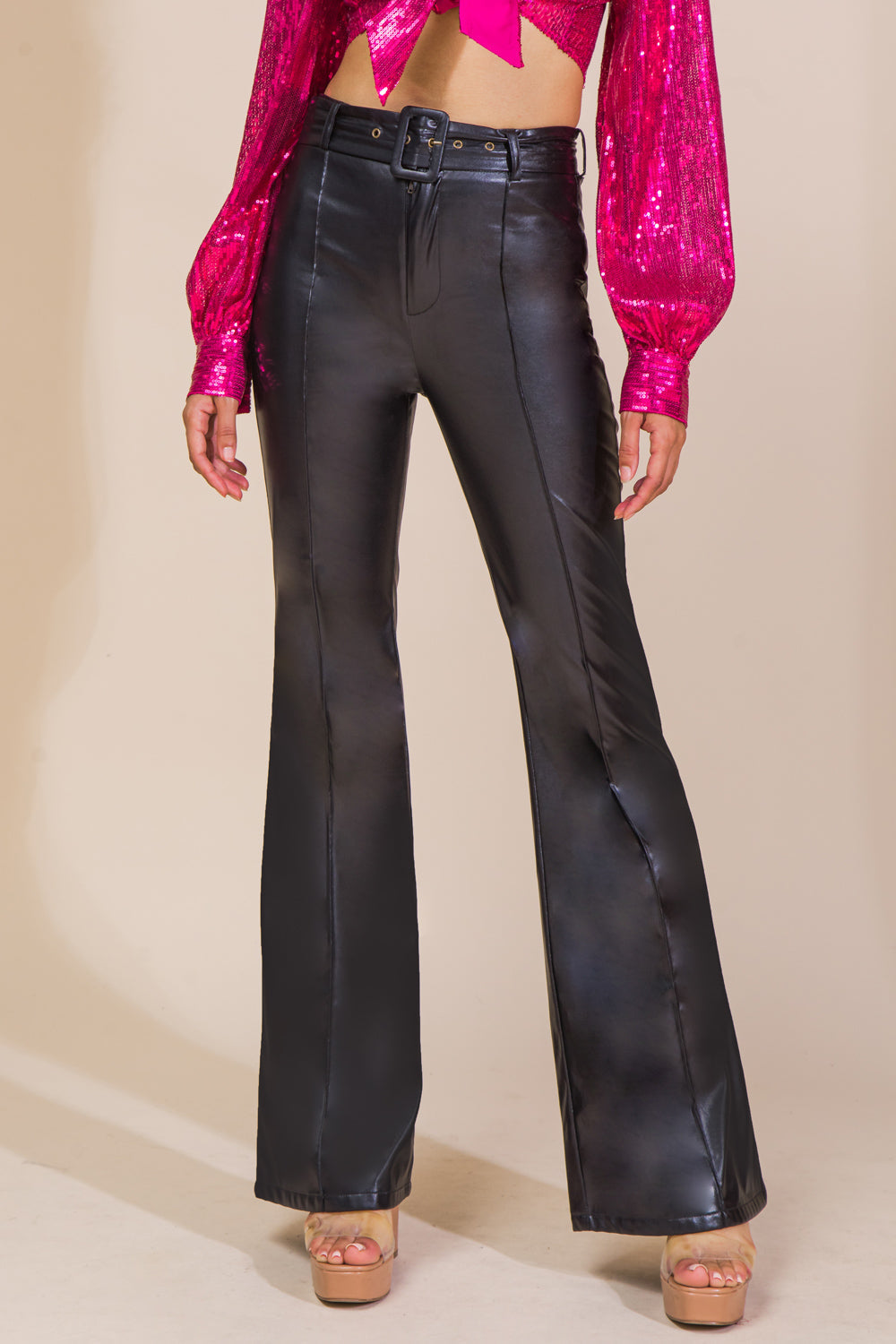 Explore More Collection - HOPE YOU KNOW FAUX LEATHER PANTS