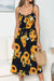 Explore More Collection - Smocked Sunflower Printed Sleeveless Cami Dress