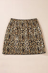 Explore More Collection - Sequin Leopard Mini Skirt