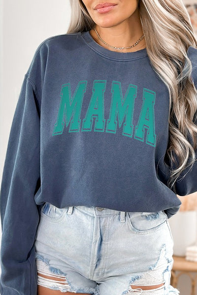 Explore More Collection - Teal Puff Print Comfort Colors Sweatshirt