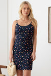 Explore More Collection - Floral Ribbed Tie-Back Cami Mini Dress