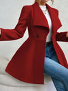 Explore More Collection - Collared Neck Button Up Long Sleeve Coat