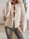 Explore More Collection - Devine Tied Round Neck Dropped Shoulder Cardigan