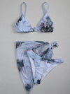 Explore More Collection - Printed Spaghetti Strap Three-Piece Swim Set