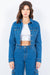 Explore More Collection - American Bazi Laced Back Cropped Denim Jacket