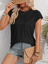 Explore More Collection - Round Neck Cap Sleeve Blouse