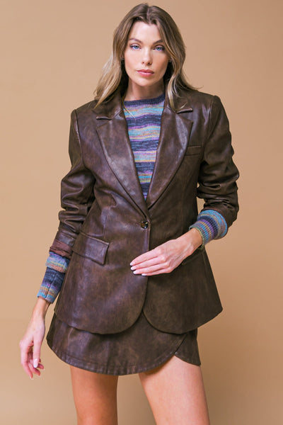 Explore More Collection - EXCEPTIONAL LOOK FAUX BLAZER