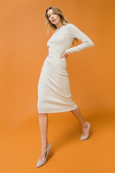 Explore More Collection - BE WITH YOU SWEATER MIDI DRESS