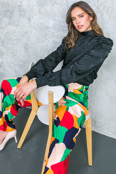 Explore More Collection - STOLEN GLANCES SATIN TOP