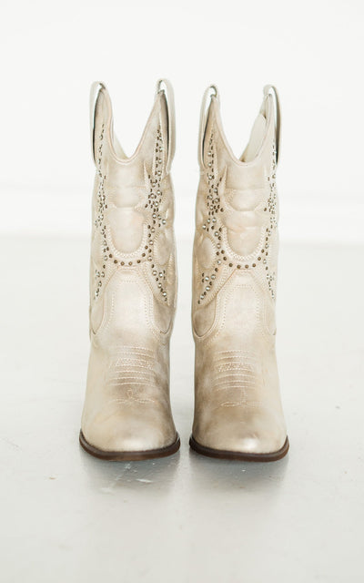 Explore More Collection - Houston Western Boots in Champagne