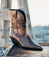 Explore More Collection - Jersey Metallic Boot in Bronze