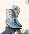 Explore More Collection - Jersey Metallic Boot in Silver