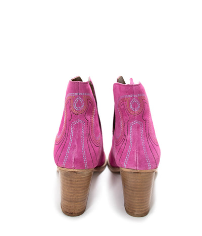 Explore More Collection - Journee Ankle Boots in Magenta