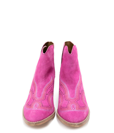 Explore More Collection - Journee Ankle Boots in Magenta