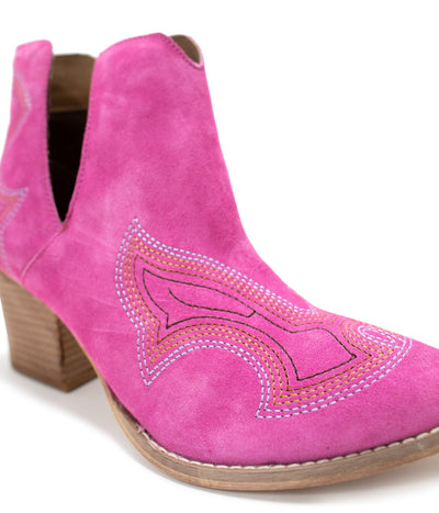 Explore More Collection - Journee Ankle Boots in Magenta