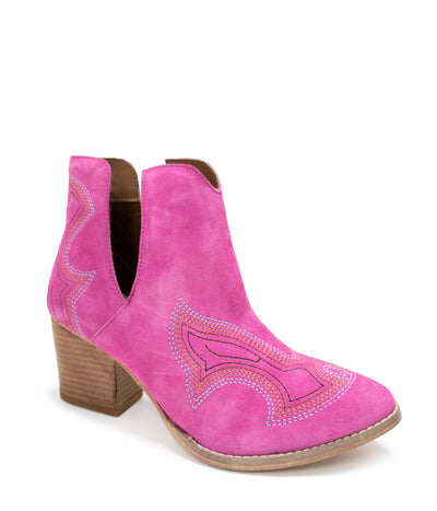 Explore More Collection - Journee Ankle Boots in Magenta