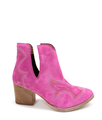 Explore More Collection - Journee Ankle Boots in Magenta