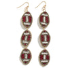 Harris - A Pair of Sea Beaded Waterfall Football Drop Earrings