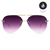 Explore More Collection - Smaller Megan 2 - Purple Metal Aviator Sunglasses with Gold Frame