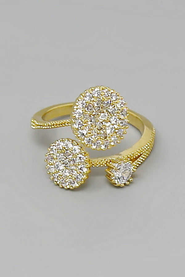 CZ Pave Disc Adjustable Ring
