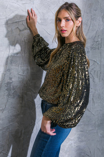 Explore More Collection - HOPE YOU REMEMBER SEQUIN TOP