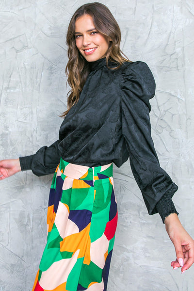 Explore More Collection - STOLEN GLANCES SATIN TOP